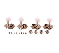 LOLIPPYY Boutons pour Ukulélé Lr Blanc Perle Accessoires Instruments Mécaniques Durables Installation Facile avec Vis et Rondelles Design Vintage Élégant