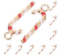 LOLIPPYY Breloques de Noël en Alliage Doré Mini Pendentifs Soi-Même Lot de 10 Pièces pour Création de Bijoux Accessoires Légers et Résistants pour Bracelets et Colliers Festifs