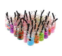 LOLIPPYY Breloques Porte-clés Et Pendentifs En Acrylique Transparent, Lot De 40 Pièces, Pendentifs De Tasse à Boire, Accessoires Diy Pour Bijoux, Création Boucles D'oreilles Et Décorations Artisanales