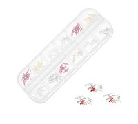 LOLIPPYY Breloques pour Ongles Serpent Vintage 60 Pièces Petite Taille Motif Serpent Accessoires Nail Art DIY pour Femmes Manucure Soirée Style Aléatoire