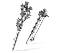 LOLIPPYY Broches En Alliage 2 Pièces Forme De Fleur De Chardon Pour Hommes Et Femmes Accessoires Pour Costumes Et Manteaux Faciles À Porter