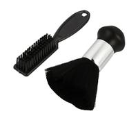 LOLIPPYY Brosse de Nettoyage des Cheveux et Plumeau de Cou en Nylon 2 Pièces Format Portable pour Salon de Coiffure et Institut de Beauté