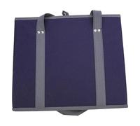 LOLIPPYY Cabas Réutilisable à Fond Rigide Bleu Marine, Grand Paquet Fourre-Tout en Tissu Lavable avec Longues Anses, pour Courses, Plage et Voyages, Paquet D'épicerie Pratique et Compact