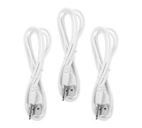 LOLIPPYY Câble de Chargement Rapide USB vers DC Blanc 3pcs en Caoutchouc Résistant à l'usure pour Appareils de Beauté et Masseurs