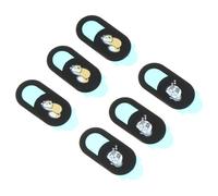 LOLIPPYY Cache Webcam Coulissant Protection Confidentialité pour Ordinateur Portable, Lot de 6 Pièces, Motif Chat Paresseux, Abs Robuste, Fin et Léger, Usage Bureautique et Déplacement,
