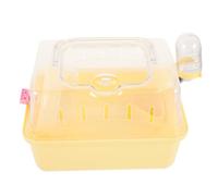 LOLIPPYY Cage Transparente pour Hamster Portable Cage de Voyage Légère et Résistante pour Petits Animaux comme Cobayes Chinchillas et Hérissons avec Bouteille Eau Intégrée pour Promenades