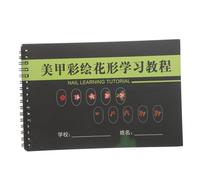 LOLIPPYY Cahier de Dessin pour Nail Art Pratique avec Modèles Variés Portable et Compact pour Débutants et Apprentissage Du Coloriage Au Doigt Manucure