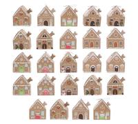 LOLIPPYY Calendrier de L'Avent Noël 24 Boîtes en Papier à Remplir Coffret Présent Festif Réutilisable Boîte à Cotillons et Souvenirs pour Fête de Fin d'Année Décoration Saisonnière