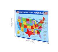 LOLIPPYY Carte Des Éducative Affiche Murale Géographique Pour Salle De Classe Carte Apprentissage Américaine