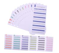 LOLIPPYY Cartes de Budget pour Espèces A6, Recharge 24 Feuilles Colorées 6 Trous, Planificateur Budgétaire Français Pratique pour Gestion Financière Maison et Voyages