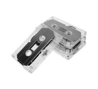 LOLIPPYY Cassettes Audio Vierges 30 Lot de 4 avec Étui Rigide Transparent Style Rétro DIY pour Enregistrement Voix Musique et Messages Surprises Fêtes