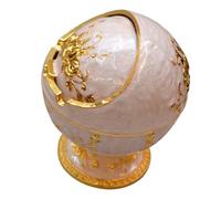 LOLIPPYY Cendrier à Couvercle Rabattable en Alliage Doré Cendrier Décoratif Vintage pour Intérieur Accessoire Fumeur Pratique et Élégant Maison Bureau Salon de Thé 1 Pièce