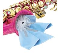 LOLIPPYY Chiffon de Nettoyage pour Saxophone Microfibre avec Brosse Nylon pour Tube Intérieur Kit Entretien et Résistant Accessoire Indispensable pour Sax Alto et Ténor