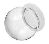 LOLIPPYY Cloche en Verre Ronde Φ10 CM avec Socle Blanc en EVA Fermoir Anti-Chute Présentoir Décoratif pour Fleurs Stabilisées et Boule à Neige pour Créations DIY et Décoration