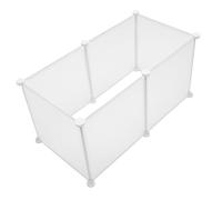 LOLIPPYY Clôture de Protection pour Petits Animaux Amovible, Barrière de Sécurité en Plastique Mat Blanc, Panneau 35x35 Cm, pour Lapins, Hamsters et Hérissons, Utilisation Intérieure