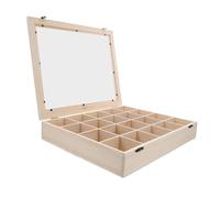 LOLIPPYY Coffret De Collection De avec Compartiments Bois Boîte à Spécimens pour Minéraux Rangement Et Exposition De