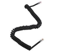 LOLIPPYY Cordon Téléphonique Spiralé Noir 2 M Prises Rj9 Universelles Câble Extensible en PVC pour Combiné Téléphone Fixe Compatible Maison et Bureau Ligne Téléphonique Fiable et