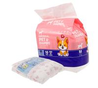 LOLIPPYY Couches Jetables pour Chiennes Période Protection Anti-Fuite avec Doublure Douce et Absorption Super Absorbante pour Femelles Lot