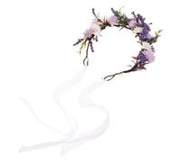 LOLIPPYY Couronne de Fleurs pour Mariée Tête Floral Faux Accessoire Confortable pour Mariage et Photographie Diadème Tressé Main Élégant