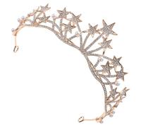 LOLIPPYY Couronne de Mariage Étoile avec Cristaux Tête Élégant Accessoire Nuptial Chic et Brillant pour Cérémonie