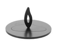 LOLIPPYY Couvercle D’éteignoir pour Bougie Chauffe-Plat en Acier Inoxydable Noir Petit Format, Accessoire Ventilé pour Bougie en Pot Mèche, Diffuseur de Chaleur Anti-poussière, Décoration