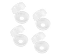 LOLIPPYY Couvercle de Bouton de Cuisinière Lot de 4 en Plastique Blanc Protection Sécurité Bébé Facile à Installer pour Four et Gazinière