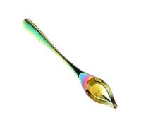 LOLIPPYY Cuillère à Épices Acier Inoxydable Iridescente Cuillère Doseuse Pointue pour Sauce et Assaisonnement Ustensile de Cuisine Résistant Chaleur Adaptée pour Maison et Restaurant