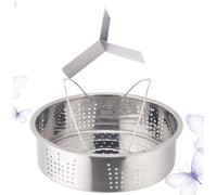 LOLIPPYY Cuiseur Vapeur Inox à Double Poignée avec Séparateur Hygiénique Panier Vapeur pour Plaque de Cuisson Électrique Capacité Spacieuse Multifonction pour Aliments Séparés