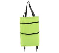 LOLIPPYY de Courses Pliable à Roulettes avec Capacité Poignée Ajustable Chariot Trolley Oxford Vert pour Shopping et Rangement Quotidien