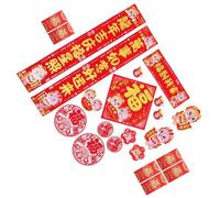 LOLIPPYY Décoration Nouvel An Chinois Couplets et Fu Rouge pour Porte et Fête Année Du Dragon Ornements Traditionnels Printemps et Enveloppes Chinoises