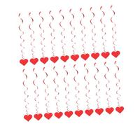 LOLIPPYY Décorations Suspendues Saint-Valentin en PVC 30 Pièces de Cœur et Spirale, Accessoires Photo et Décoration de Chambre pour Mariage, Anniversaire et Fête
