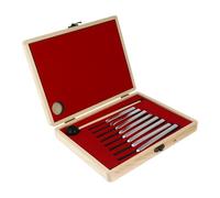 LOLIPPYY Diapason Multifonction en Aluminium 8 Pcs Outil Professionnel de Réglage pour Guitare et Violon, Portable, Précis, Accessoire Indispensable pour Enseignement Musical