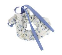 LOLIPPYY Élastiques à Cheveux Large Avec Nœud Foulard Accessoires De Coiffure Fleurs Bleues Pour Femmes Idéaux Pour Chignons Et Queue De Cheval Parfait Pour Look Élégant
