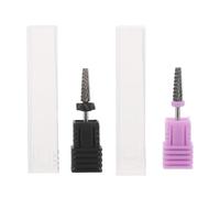 LOLIPPYY Embouts de Ponceuse à Ongles 2 Pièces, Fraises à Ongles Mini Biseautées en Carbure, Kit de Forets pour Manucure et Retrait Gel, Outils Précis pour Prétraitement et Lissage