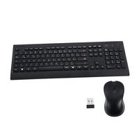 LOLIPPYY Ensemble Clavier et Souris de Bureau Silencieux sans Fil 2,4 Ghz Ergonomique pour PC et Ordinateur Portable Bureau Usage Professionnel Noir