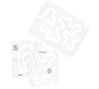 LOLIPPYY Ensemble de 3 Gabarits de Courtepointe en Acrylique Transparent Motif Tourbillon, Règles de Quilting pour Machine à Coudre Industrielle et Domestique, Pochoirs Polyvalents