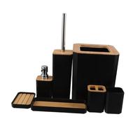 LOLIPPYY Ensemble De Salle De Bain Tasses De Brossage Accessoires De Tasse De Brosse à Dents De Salle De Bains Porte-Brosse à Dents Lavage des Black