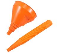 LOLIPPYY Entonnoir Flexible pour Carburant avec Filtre Protecteur Large Ouverture Orange Outil Plastique pour Moto et Voiture Transfert Huile et Essence Propre