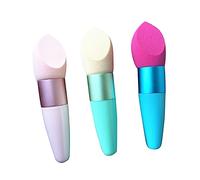 LOLIPPYY Éponge à Maquillage Champignon Petite Taille Silicone Couleur Aléatoire pour Se Maquiller Visage Outil Fond de Teint Correcteur Manche Pratique
