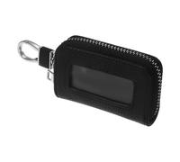 LOLIPPYY Étui à Clés de Voiture avec Fermeture Éclair Métallique Pochette Vintage pour Télécommande et Pièces Protection Antirayures Accessoire Pratique pour Homme et Femme Noir 808