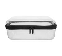 LOLIPPYY Étui Rigide Noir Grand Format 24,5x20x10 Cm 120μm Fermeture Éclair, Paquet Organisateur Transparent Multi-usages pour Maquillage, Jouets et Articles de Toilette, Trousse
