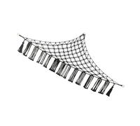 LOLIPPYY Filet d'Angle pour Jouets en Peluche - Hamac Mural Suspendu Noir Pompons - Organiseur de Chambre d'Garçon et Filles - Accessoire Décoratif et Rangement
