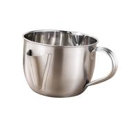 LOLIPPYY Filtre à Graisse en Acier Inoxydable 304 Couvercle et Brosse, Bol Séparateur D’huile pour Soupe, Passoire à Sauce, Ustensile Cuisine Domestique et Professionnelle, Séparateur