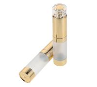 LOLIPPYY Flacons Distributeurs Airless 15ml pour Crème Contour des Yeux, Lot de 2 Bouteilles en Plastique avec Embout Massage, Outils Rechargeables pour Soins du Visage et Voyage