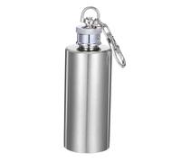 LOLIPPYY Flasque en Acier Inoxydable 2 Oz Porte-clés, Design Compact et Cylindrique, pour Camping, Randonnées et Occasions Diverses