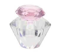 LOLIPPYY Gobelet Cristal pour Nail Art Petit Format avec Couvercle pour Manucure Professionnelle Usage Personnel Mélange Liquide Poudre Ongles Rose Transparent