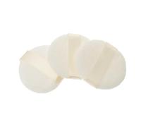 LOLIPPYY Houppette à Poudre Ultra Douce Lot De 3, Éponge à Maquillage Blanche 65x10 Mm, Pour Application De Fond De Teint Et Poudre, Adaptée Aux Bébés Et Corps, Bande Satinée De Maintien