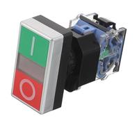 LOLIPPYY Interrupteur à Bouton-Poussoir Plat Double Fonction Unipolaire 1 No 1 Nc Format Rectangulaire Commande Manuelle Industrielle Remplacement D’Interrupteur pour Éclairage et