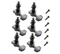 LOLIPPYY Jeu de Clés Daccordage Guitare Lr Verrouillables de Noir Remplacement Professionnel avec Vis Facile à Installer pour Accessoires Guitariste