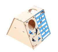 LOLIPPYY Jouet D’activité pour Hamster Échelle en Bois Naturel, Pont Suspendu de Jeu Multifonction, Taille Compacte, pour Cage de Petits Animaux, Adapté aux Hamsters et Rongeurs Curieux